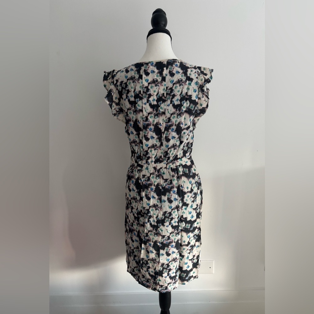 Reiss Black and White Floral Midi Dress - Picture 3 of 4